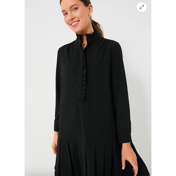 Tuckernuck  Black Crepe Tate Dress Sz S - Picture 2 of 7